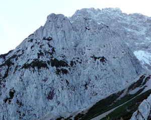Predigtstuhl Südwestpfeiler Blick von der Hütte